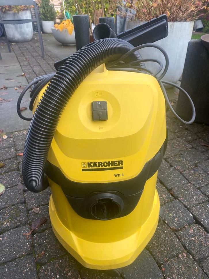 Kaercher WD 3 stofzuiger compleet, Witgoed en Apparatuur, Stofzuigers, Zo goed als nieuw, Ophalen of Verzenden