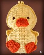 Gehaakte Gele Eend Rammel Knuffel, Ophalen of Verzenden, Zo goed als nieuw, Eend