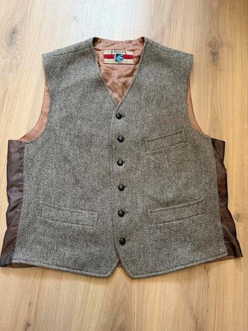 heren gilet 70% wol maat 50 bruin Fashion klassiek vest beschikbaar voor biedingen