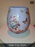Bloemen/vlinder vaas, Huis en Inrichting, Woonaccessoires | Vazen, Overige kleuren, Nieuw, Ophalen of Verzenden, Glas