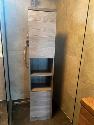 Hoge kolomkast gray eiken 35x35x160