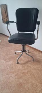 Retro Vintage Bureaustoel, Huis en Inrichting, Bureaustoelen, Ophalen, Gebruikt, Zwart