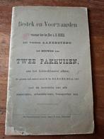 Oud Rotterdams Bouw Bestek 1898, Antiek en Kunst, Ophalen of Verzenden