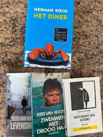 3 x Boek Kees van Kooten/ 1 x Herman koch  beschikbaar voor biedingen