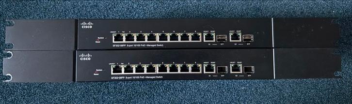 Cisco SF302-08PP 8-poorts PoE+ Managed Switch, Computers en Software, Netwerk switches, Gebruikt, Ophalen of Verzenden