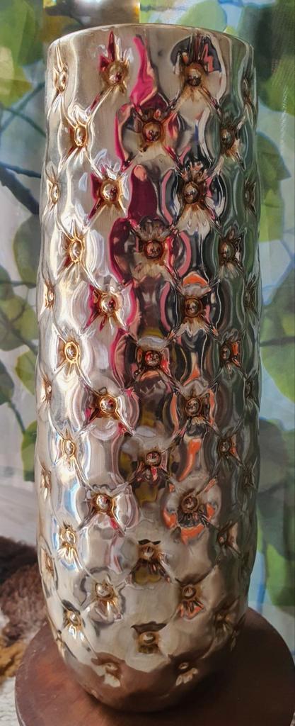 Vaas brons goud groot hoogte 48 cm, Huis en Inrichting, Woonaccessoires | Vazen, Zo goed als nieuw, Overige kleuren, Minder dan 50 cm