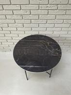 Stijlvolle marmeren salontafel, Ophalen, Rond, 50 tot 100 cm, Zo goed als nieuw