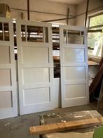 4-slag antieke 4-vlaks Bruynzeel paneeldeuren 3-ruits,82x210, Ophalen, Gebruikt