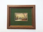 Olie op paneel: M. Ferran, " Herfst Landschap " (32 x 27), Minder dan 50 cm, Nieuw, Ophalen of Verzenden, Schilderij