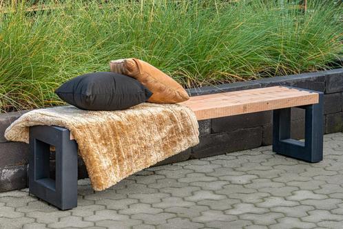 Tuinbank van essen met betonnen poten, Tuin en Terras, Tuinbanken, Nieuw, Ophalen of Verzenden