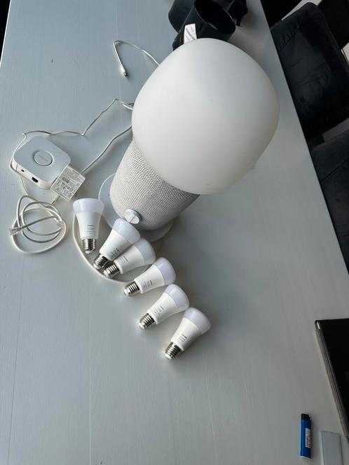 Ikea symphonics kleur lamp + Hue modem 6 kleur lampen, Huis en Inrichting, Lampen | Losse lampen, Zo goed als nieuw, Led-lamp