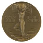 PENNING VPK 1930 Jacobs van den Hof : Droogmaking Zuiderzee, Postzegels en Munten, Penningen en Medailles, Verzenden, Brons, Nederland