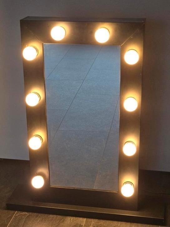 Hollywood make-up spiegel Woood, Huis en Inrichting, Woonaccessoires | Spiegels, Zo goed als nieuw, 50 tot 75 cm, Minder dan 100 cm