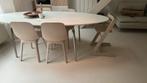 4 Odger (ikea) eettafelstoelen wit/beige, Huis en Inrichting, Ophalen, Kunststof, Overige kleuren, Zo goed als nieuw