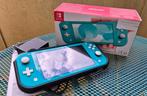 Nintendo Switch Lite + Hoes + originele doos, Ophalen, Turquoise, Gebruikt, Met beschermhoes of tas