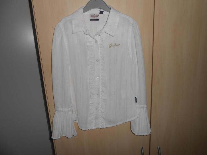 Nieuwe blouse maat 122/128 Retour (mooi voor de feestdagen), Kinderen en Baby's, Kinderkleding | Maat 122, Nieuw, Meisje, Overhemd of Blouse