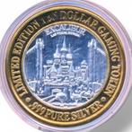 Las Vegas 10 Dollar Gaming Token Zilver Excalibur (4), Postzegels en Munten, Ophalen of Verzenden, Zilver, Buitenland