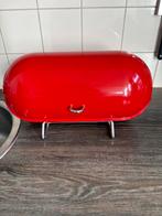 Retro Broodtrommel Rood met Metalen Handgreep, Ophalen, Zo goed als nieuw