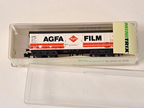 Minitrix goederenwagon Agfa Film, art. 13869 K, Hobby en Vrije tijd, Modeltreinen | N-Spoor, Zo goed als nieuw, Wagon, Gelijkstroom