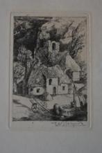 WILLEM NIJS Mooie kwaliteit surrealistisch gesigneerd Ets E1, Verzenden