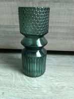 Groene vaas, Huis en Inrichting, Ophalen of Verzenden, Minder dan 50 cm, Groen, Glas