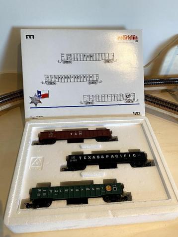 Marklin 4583 goederenwagon set Texas met 3 gondola’s beschikbaar voor biedingen