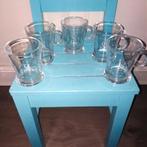 Senseo glazen helder met wit logo set van 5 stuks, Ophalen, Glas of Glazen, Gebruikt, Glas