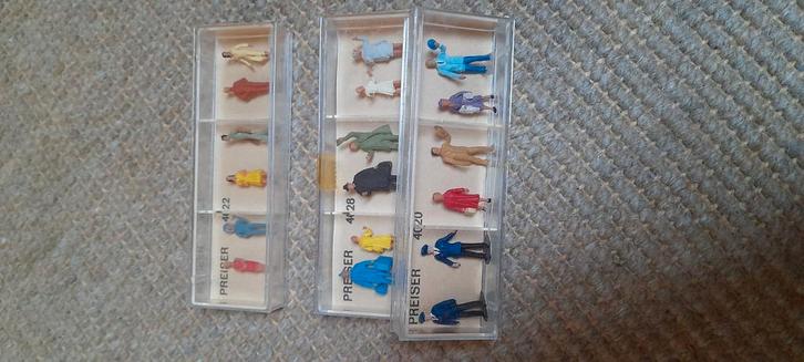 preiser HO minifiguren 3 nieuwe doosjes, Hobby en Vrije tijd, Modeltreinen | H0, Nieuw, Brug, Tunnel of Gebouw, Gelijkstroom of Wisselstroom