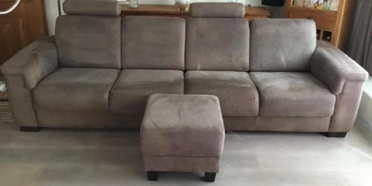 Bankstel 4-zits mét Hocker!, Huis en Inrichting, Banken | Bankstellen, Zo goed als nieuw, Rechte bank, Vierpersoons of meer, 250 tot 300 cm