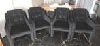 4 Eetkamerstoelen met wieltjes - Krokodilpatroon, Huis en Inrichting, Fauteuils, Ophalen, Zo goed als nieuw, Minder dan 75 cm