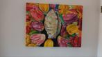 Vrolijk schilderij op canvas, Antiek en Kunst, Ophalen of Verzenden
