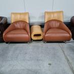 2x Leolux fauteuil + hocker + GRATIS BEZORGING