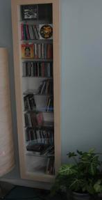 Smalle CD Kast met Glazen Planken ikea, Ophalen, Met plank(en), Minder dan 50 cm, Gebruikt