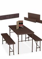 Inklapbare Biertafel Set Rotanlook - 3-delig, Ophalen, Nieuw, Rechthoekig, Kunststof