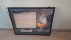 Duvel poster met spiegel, Ophalen of Verzenden, Gebruikt, Reclamebord, Plaat of Schild, Duvel