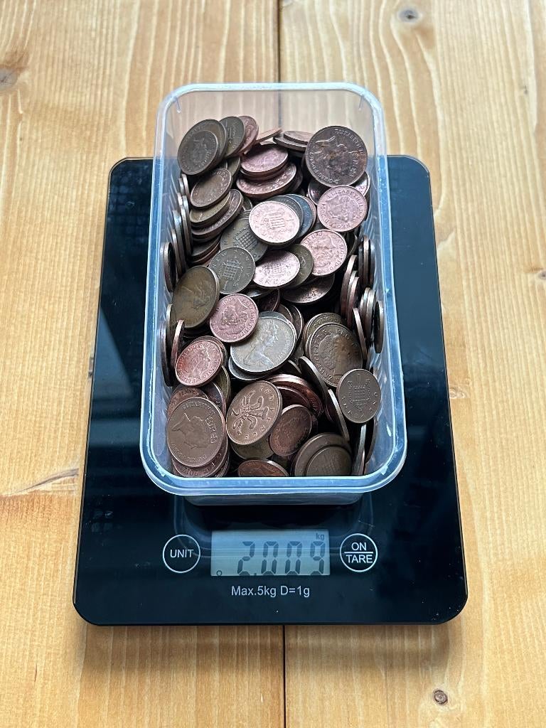 2kg Pence munten (5), Ophalen of Verzenden, Overige landen