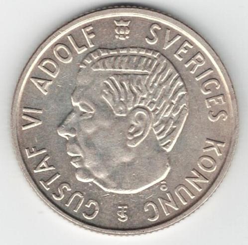 25-1250 Zweden 2 krone 1961, Postzegels en Munten, Munten | Europa | Niet-Euromunten, Losse munt, Overige landen, Zilver, Verzenden