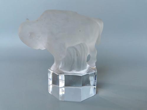 Goebel glas sculptuur bison gemerkt en gedateerd., Antiek en Kunst, Antiek | Glas en Kristal, Verzenden