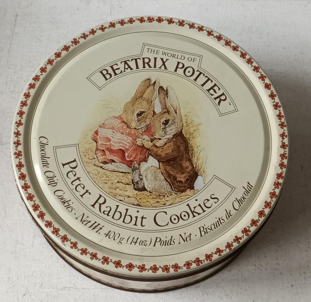 Vintage Beatrix Potter Koektrommel, Verzamelen, Blikken, Gebruikt, Koek(jes), Ophalen of Verzenden