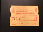 Ticket Ajax v FC Nurnberg 1968 europacup, Verzamelen, Ophalen of Verzenden, Gebruikt, Ajax, Overige typen