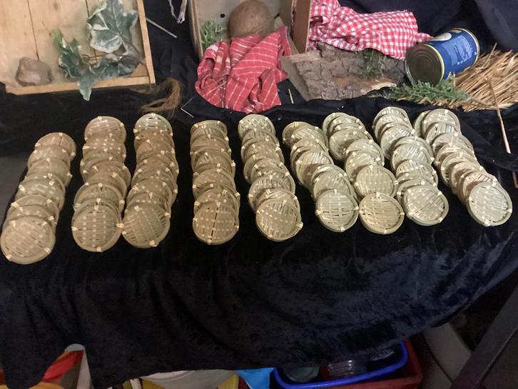 Bamboe snackschaaltjes, Huis en Inrichting, Keuken | Servies, Nieuw, Overige stijlen, Overige materialen, Ophalen