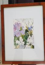 Aquarel schilderij, bloemen. br. 22 - h. 30 cm, Huis en Inrichting, Minder dan 50 cm, Gebruikt, Ophalen of Verzenden, Minder dan 50 cm