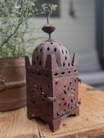 Kleine oosterse Marokkaanse lantaarn roest sober bohemian, Antiek en Kunst, Ophalen of Verzenden