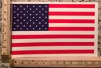 Vintage sticker Amerikaanse vlag rechthoekig (2), Ophalen of Verzenden, Zo goed als nieuw, Overige typen