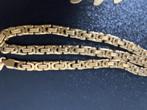 gouden koningsketting (nep) 44gr 56cm 6 mmbreed, Sieraden, Tassen en Uiterlijk, Ophalen, Nieuw, Goud, Goud