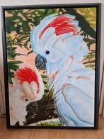 Handgemaakt schilderij (air brush) koppel Molukken kaketoes, Dieren en Toebehoren, Vogels | Parkieten en Papegaaien, Meerdere dieren