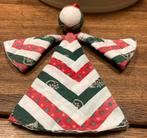 Leuke stoffen Handgemaakte Kerst motieven Engel Ornament, Ophalen of Verzenden, Gebruikt