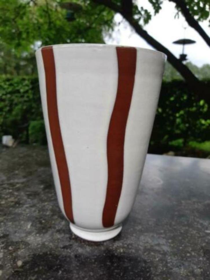 Retro vaas, Huis en Inrichting, Woonaccessoires | Vazen, Zo goed als nieuw, Overige kleuren, Minder dan 50 cm, Aardewerk of Porselein