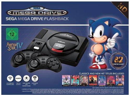 Sega Mega Drive Flashback met 2 Draadloze Controllers, Spelcomputers en Games, Spelcomputers | Sega, Nieuw, Mega Drive, Met 2 controllers