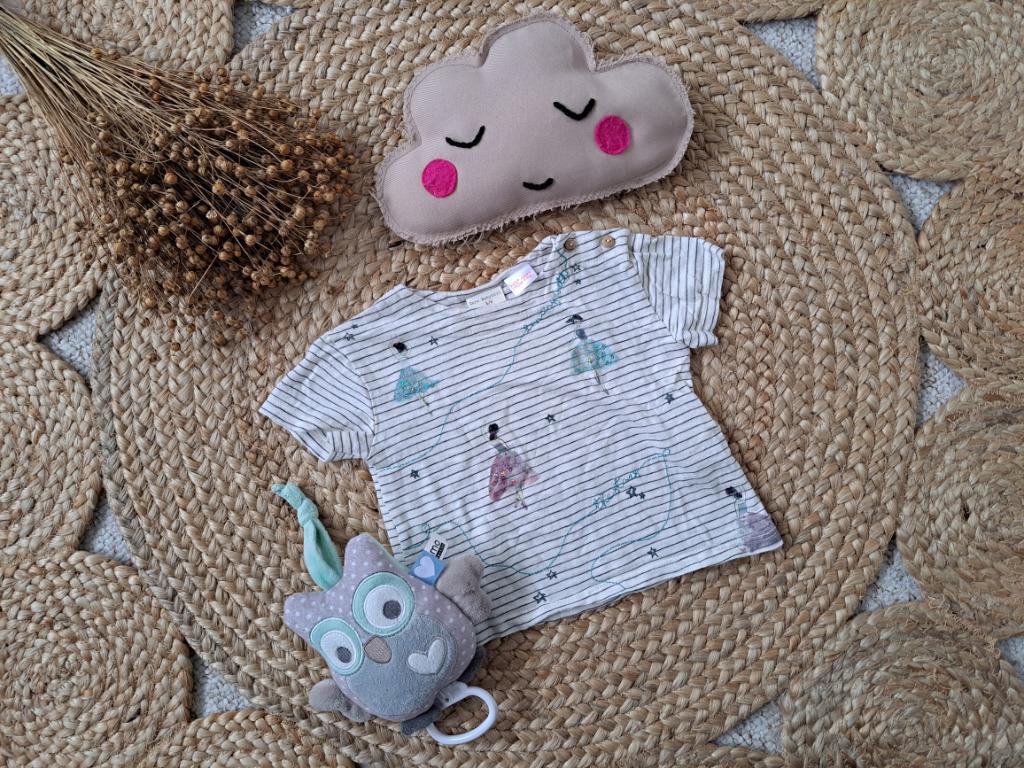 Zara shirtje met ballerina's maat 68, Meisje, Ophalen of Verzenden, Zo goed als nieuw, Zara
